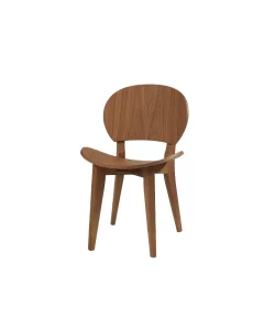 Curved Back Wood Dining Chair