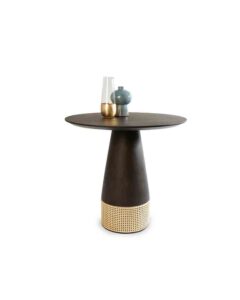 rattan wooden cafe table