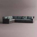 AION SECTIONAL - Anthracite Plain Light Green
