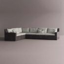AION SECTIONAL - Anthracite Plain White