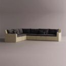 AION SECTIONAL - Anthracite Plain Cream