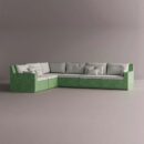 AION SECTIONAL - Green Plain White
