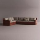 AION SECTIONAL - Maroon Plain Beige
