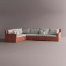 AION SECTIONAL - Red Plain White