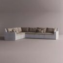 AION SECTIONAL - White Plain Beige