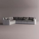 AION SECTIONAL - White Plain Gray
