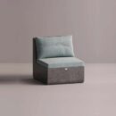 AION SINGLE - Anthracite Plain Light Blue