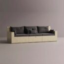 AION SOFA - Cream Plain Anthracite