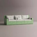 AION SOFA - Green Plain White