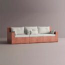 AION SOFA - Red Plain White