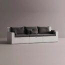AION SOFA - White Plain Anthracite