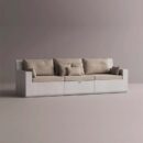 AION SOFA - White Plain Beige