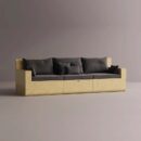 AION SOFA - Yellow Plain Anthracite