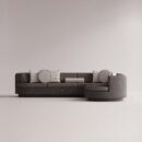 ANGELIA l-SOFA - Anthracite Plain Taupe