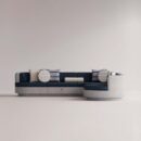 ANGELIA l-SOFA - White Plain Denim