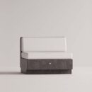 ANGELIA ARMLESS - Anthracite Plain White