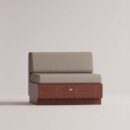 ANGELIA ARMLESS - Maroon Plain Beige