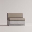 ANGELIA ARMLESS - White Plain Beige