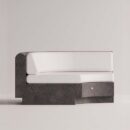 ANGELIA CORNER - Anthracite Plain White