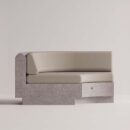 ANGELIA CORNER - Gray Plain Beige