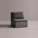 AION SINGLE - Gray Plain Anthracite