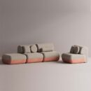 ELEKTRA SET - Red Plain Beige