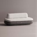 ESHU LOVESEAT - Anthracite Plain White