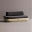 ESHU LOVESEAT - Cream Plain Anthracite