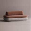 ESHU LOVESEAT - Gray Plain Terracotta