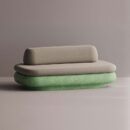 ESHU LOVESEAT - Green Plain Beige