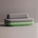 ESHU LOVESEAT - Green Plain Gray