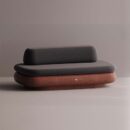 ESHU LOVESEAT - Maroon Plain Anthracite