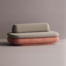 ESHU LOVESEAT - Red Plain Beige