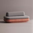 ESHU LOVESEAT - Red Plain Gray