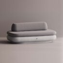 ESHU LOVESEAT - White Plain Gray