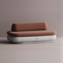 ESHU LOVESEAT - White Plain Terracotta