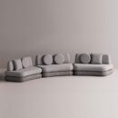 HEGEMONE 3 PC SECTIONAL - Anthracite Plain Gray
