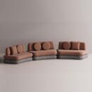 HEGEMONE 3 PC SECTIONAL - Anthracite Plain Terracotta