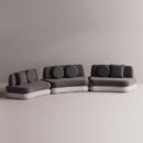 HEGEMONE 3 PC SECTIONAL - Gray Plain Anthracite