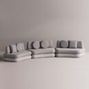 HEGEMONE 3 PC SECTIONAL - Gray Plain Gray