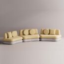 HEGEMONE 3 PC SECTIONAL - Gray Plain Mustard