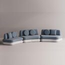 HEGEMONE 3 PC SECTIONAL - White Plain Slate