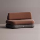 HEGEMONE CURVE SOFA - Anthracite Plain Terracotta
