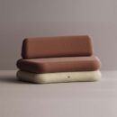 HEGEMONE CURVE SOFA - Cream Plain Terracotta