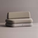 HEGEMONE CURVE SOFA - Gray Plain Beige