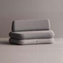 HEGEMONE CURVE SOFA - Gray Plain Gray