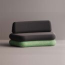 HEGEMONE CURVE SOFA - Green Plain Anthracite