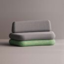 HEGEMONE CURVE SOFA - Green Plain Gray