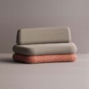 HEGEMONE CURVE SOFA - Red Plain Beige