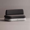 HEGEMONE CURVE SOFA - White Plain Anthracite